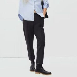 Everlane The Dream High Rise Pintuck Pull On Knit Work Office Pant Black XS